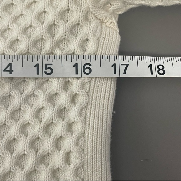 Athleta Tunic Sweater Checkerboard Knit High/Low Hem Cream Size Small - Picture 11 of 13